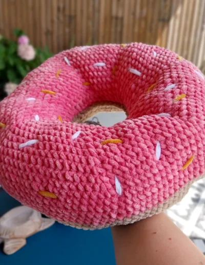 Coussin donuts crochet